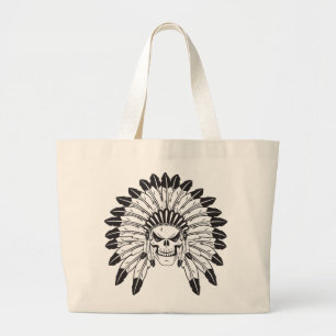 Bolso De Tela Gigante Jefe indio calavera