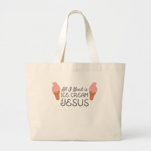 Bolso De Tela Gigante Jesús Cristiano Todo Lo Que Necesito Es Helado Cre
