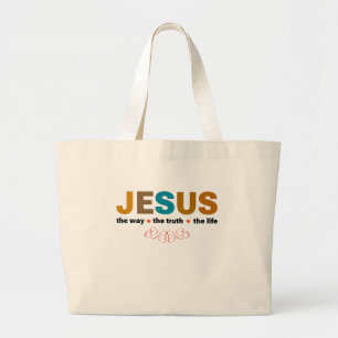 BOLSO DE TELA GIGANTE JESÚS. EL CAMINO, LA VERDAD, LA VIDA.
