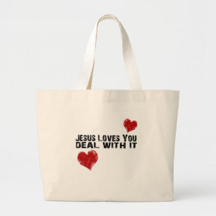 Bolso De Tela Gigante Jesús le ama: Trato con él