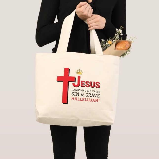 Bolso De Tela Gigante JESÚS ME TRANSOMITIÓ Pascua Cristiana (Anverso (producto))