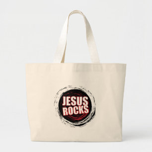 Bolso De Tela Gigante Jesús oscila el negro 5