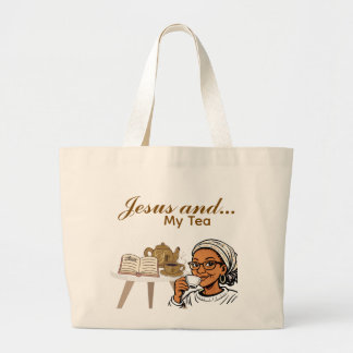 Bolso De Tela Gigante Jesús y mi té