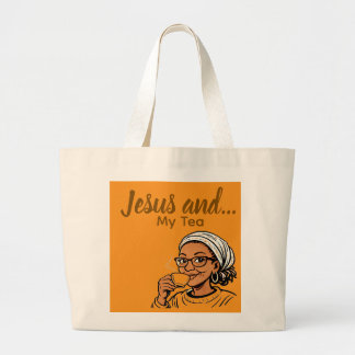 Bolso De Tela Gigante Jesús y mi té