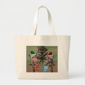 Bolso De Tela Gigante Jirafas del navidad