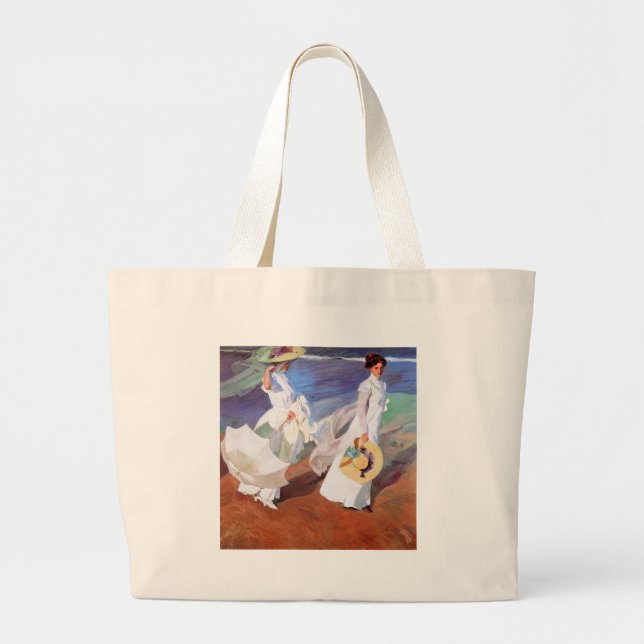 Bolso De Tela Gigante Joaquin Sorolla Women Walking Beach (Frente)