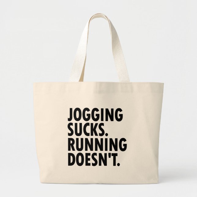 Bolso De Tela Gigante Jogging Sucks. Correr no. (Frente)