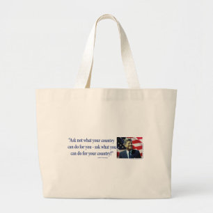 Bolso De Tela Gigante John F. Kennedy - Pregúntele no qué país