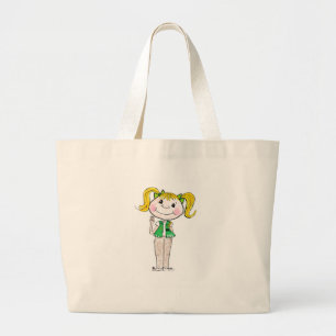 Bolso De Tela Gigante Joven del girl scout que guarda la promesa