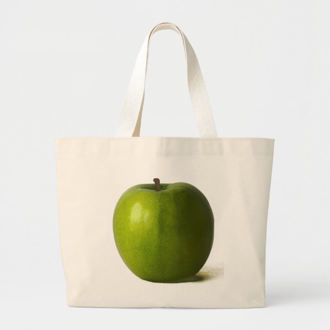 Bolso De Tela Gigante Jtcna de manzana verde (Frente)