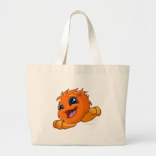Bolso De Tela Gigante JubJub anaranjado feliz