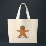 Bolso De Tela Gigante Judaica Hanukkah Gingerbread Man Menorah<br><div class="desc">Está viendo la colección Lee Hiller Designs of Home and Office Decor, Apparel, Gifts and Collectibles. Los diseños incluyen la fotografía Lee Hiller y la colección de arte digital de medios mixtos. Puedes ver su fotografía de la naturaleza en http://HikeOurPlanet.com/ y seguir su blog de senderismo dentro del Parque Nacional...</div>