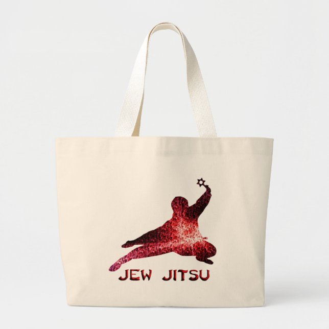 Bolso De Tela Gigante Judío Jitsu (Frente)