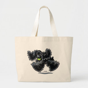 Bolso De Tela Gigante Juego negro de cocker spaniel