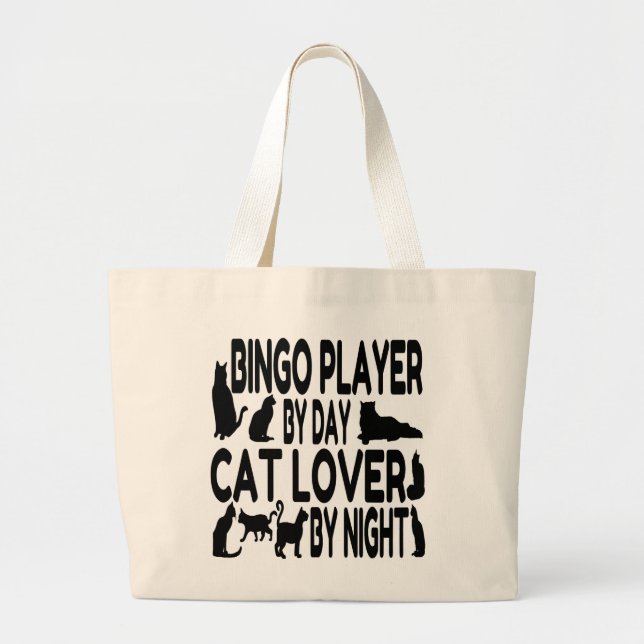 Bolso De Tela Gigante Jugador de Bingo para Gato (Frente)