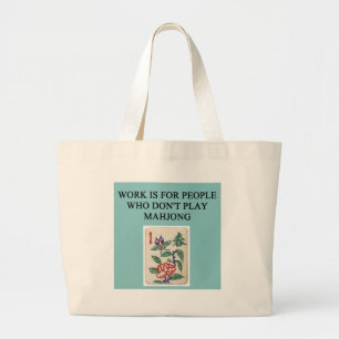 Bolso De Tela Gigante jugador del juego del mahjong
