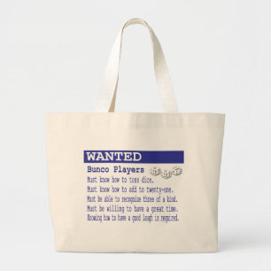 Bolso De Tela Gigante jugadores queridos del bunco