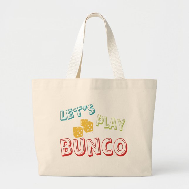 Bolso De Tela Gigante juguemos el bunco (Frente)