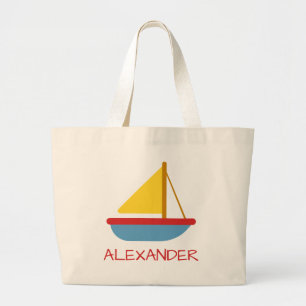 Bolso De Tela Gigante Juguete Nautical Tailboat Personalizado para Niños