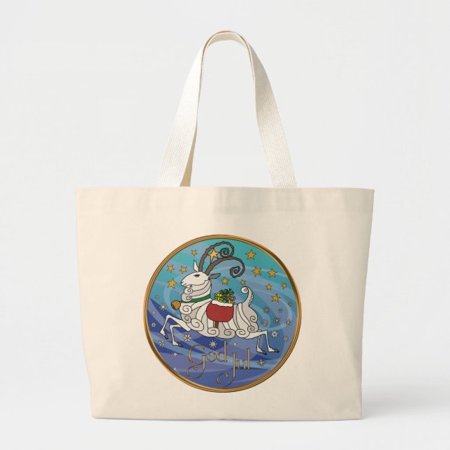 Bolso De Tela Gigante Julbock Yuletide Tote Bag (Frente)