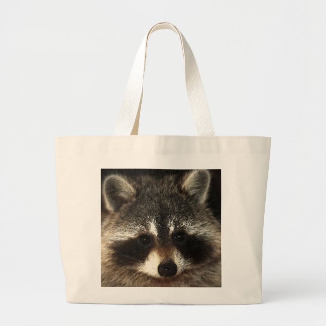 Bolso De Tela Gigante Jumbo GroceryTote de RaccoonMomma (Frente)