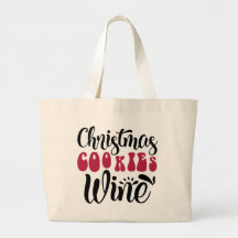 Jumbo Navidades Cookies Wine Tote Bag