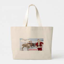 Bolso De Tela Gigante jumbo tote alegre navidad navidad santa cerdo