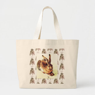 Bolso De Tela Gigante Jumbo Tote ZANAHORIAS Y LIEBRE DE DURERO