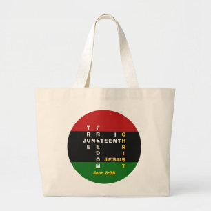 Bolso De Tela Gigante JUNETEENTH Christian Crossword