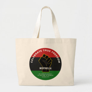 Bolso De Tela Gigante Juneteeth CELEBRA LA VERDADERA LIBERTAD