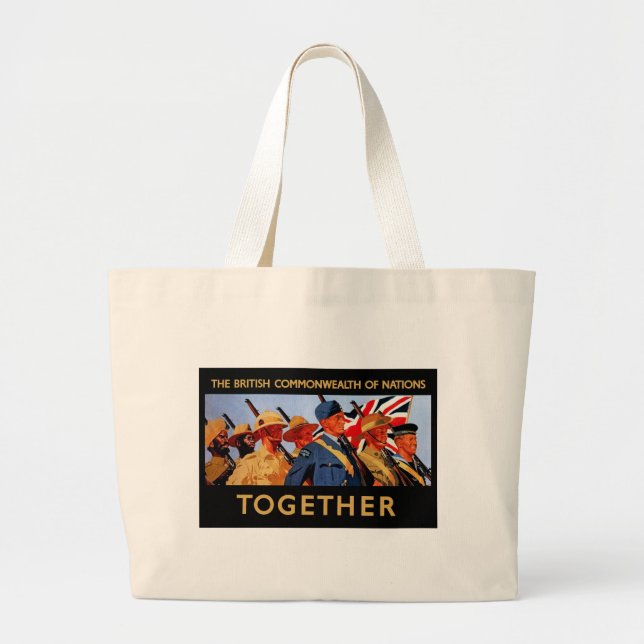 Bolso De Tela Gigante Juntos ~ La Comunidad Británica de Naciones (Frente)