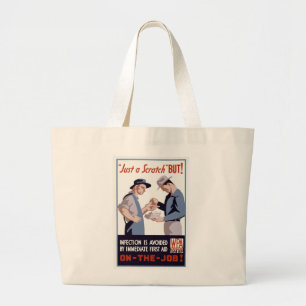 Bolso De Tela Gigante "Just a Scratch" Poster de primeros auxilios