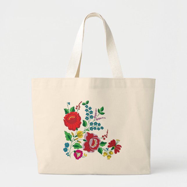 Bolso De Tela Gigante Kalocsa Embroidery (Frente)