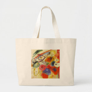 Bolso De Tela Gigante Kandinsky Black Strokes Resumen de pintura