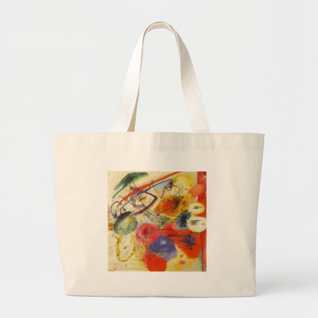 Bolso De Tela Gigante Kandinsky Black Strokes Resumen de pintura (Frente)