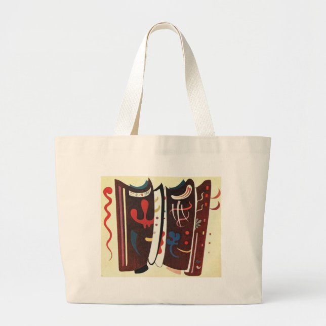 Bolso De Tela Gigante Kandinsky Brown con Suplemento Resumen (Frente)