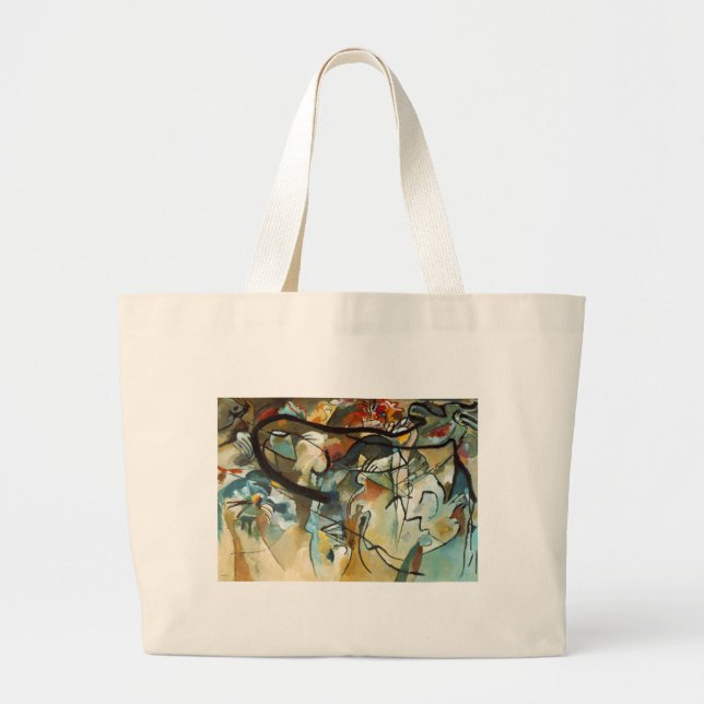 Bolso De Tela Gigante Kandinsky Composition V Pintura abstracta (Frente)