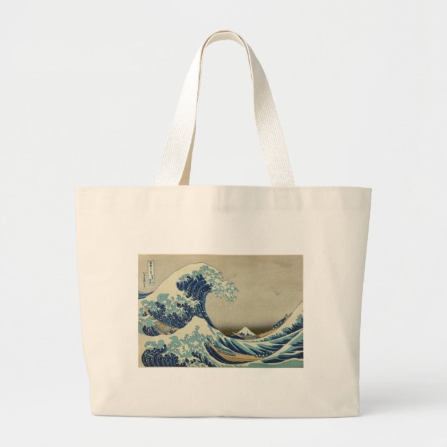 Bolso De Tela Gigante Katsushika Hokusai: La gran ola en Kanagawa (Frente)