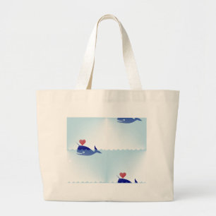 Bolso De Tela Gigante kawaii narwhal