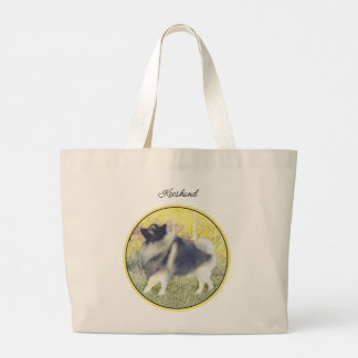 Bolso De Tela Gigante Keeshond en la pintura de Aspen Cute arte original