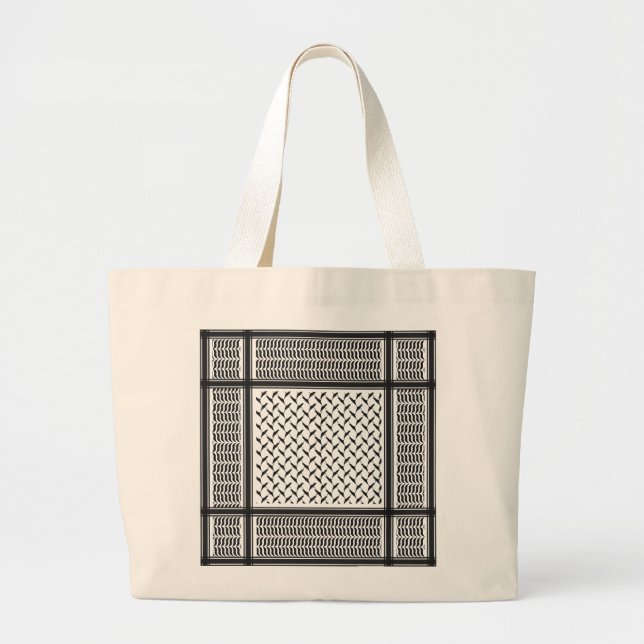 Bolso De Tela Gigante Keffiyeh palestina (Frente)