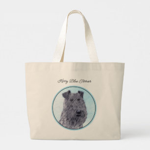 Bolso De Tela Gigante Kerry Blue Terrier Pintura Cute Original Perro Art