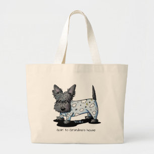 Bolso De Tela Gigante KiniArt Scottie Terrier PJs