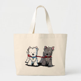 Bolso De Tela Gigante KiniArt Terrier Walking Buddies