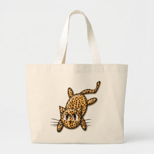 Bolso De Tela Gigante Kitty Anime Leopard Ultra Cute