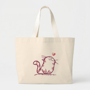 Bolso De Tela Gigante Kitty Love