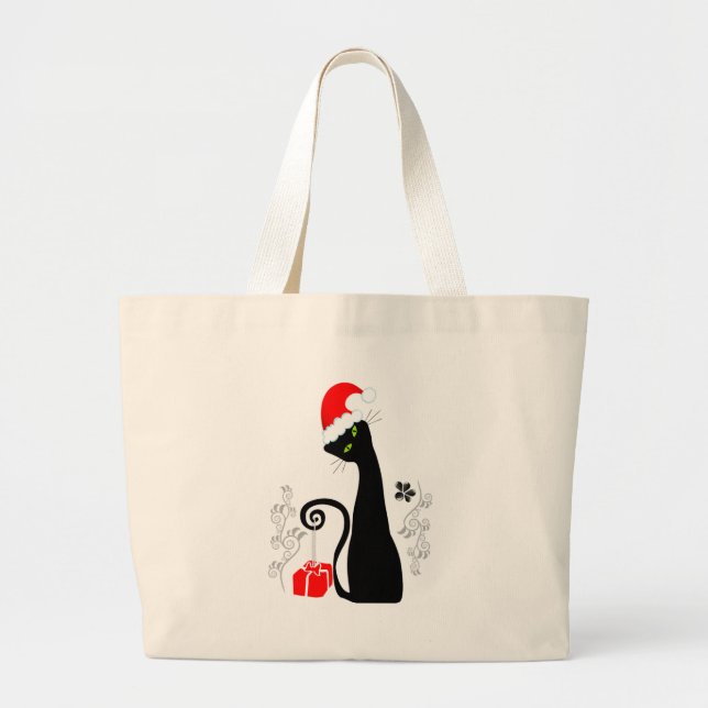Bolso De Tela Gigante Kitty, Navidades modernos (Frente)