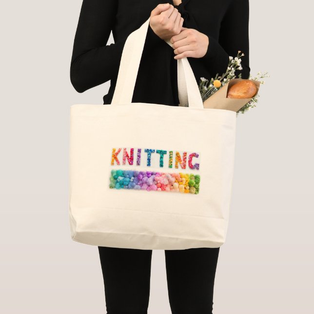 Bolso De Tela Gigante Knitting Yarn (Anverso (producto))