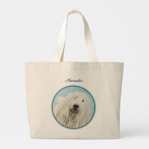 Bolso De Tela Gigante Komondor Pintando arte húngaro lindo original de p