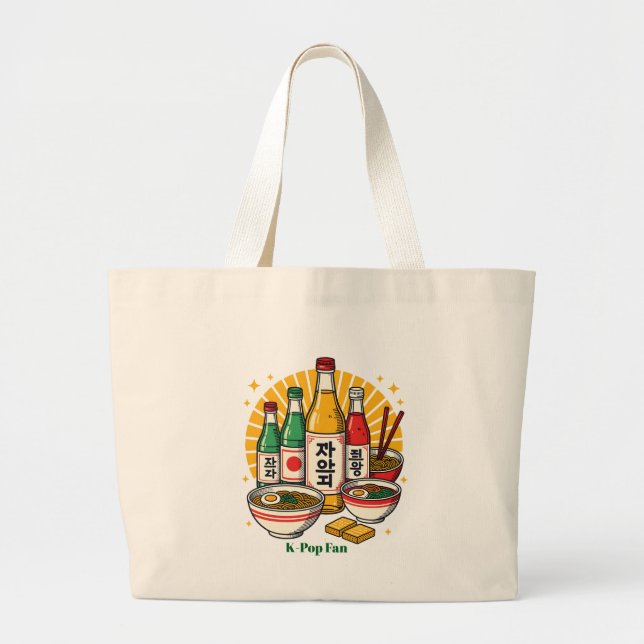 Bolso De Tela Gigante Korean Pop Culture Chest Print Printed Backpack Du (Frente)